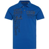 CAMP DAVID Herren Poloshirt (Blau, M)