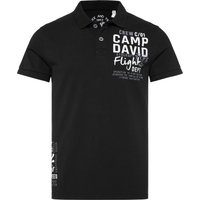 CAMP DAVID Herren Poloshirt (Schwarz, M)