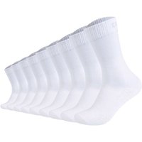 CAMP DAVID Herren Socken, 9er Pack - Action-Mesh Socks 9P, Logo, Baumwoll-Mix, Größe 39-42 in Weiß