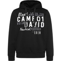 CAMP DAVID Herren Sweatshirt mit Kapuze (Schwarz, XL)