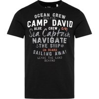 CAMP DAVID Herren T-Shirt (Schwarz, L)