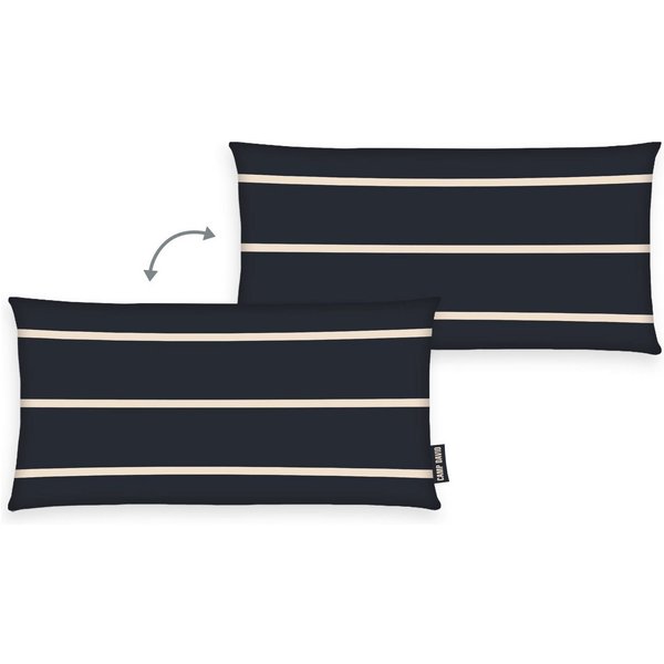 CAMP DAVID Kissenhülle Sea Stripes, (1 Stück), gewebtes Label