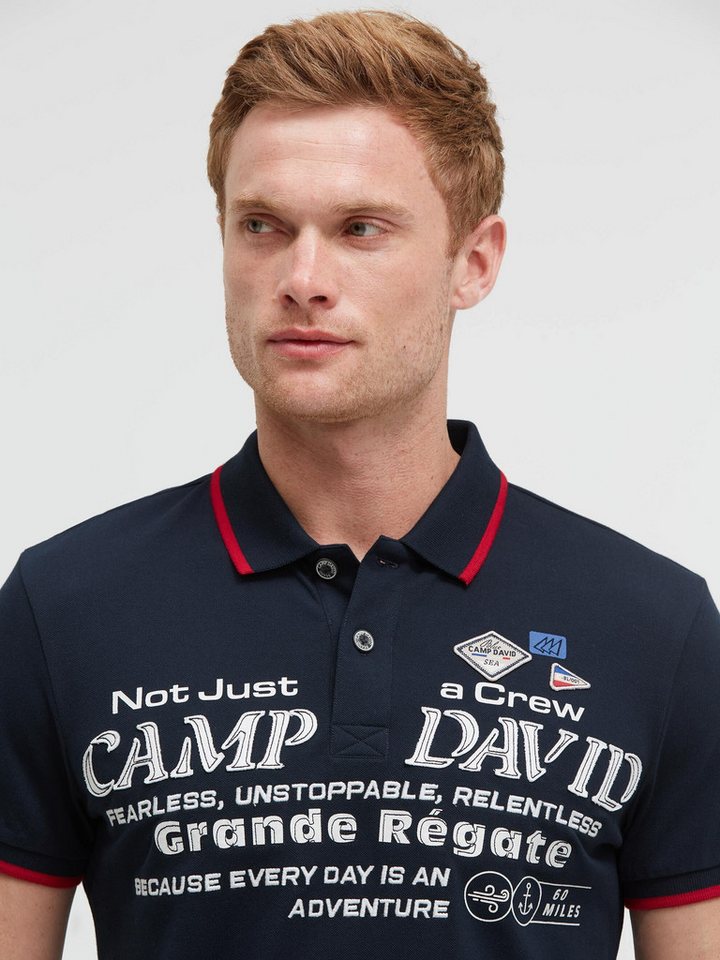 CAMP DAVID Poloshirt mit Baumwolle – Bild 4 von 5