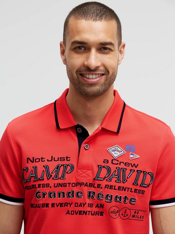 CAMP DAVID Poloshirt mit Baumwolle – Bild 4 von 5