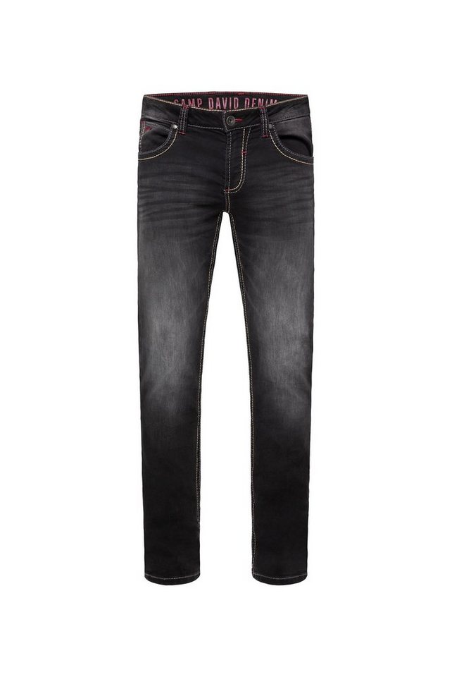 CAMP DAVID Regular-fit-Jeans mit Bleaching-Effekten – Bild 2 von 5