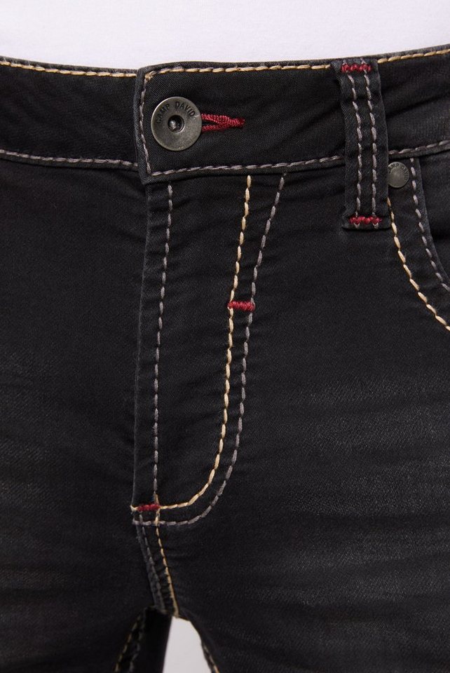 CAMP DAVID Regular-fit-Jeans mit Bleaching-Effekten – Bild 4 von 5