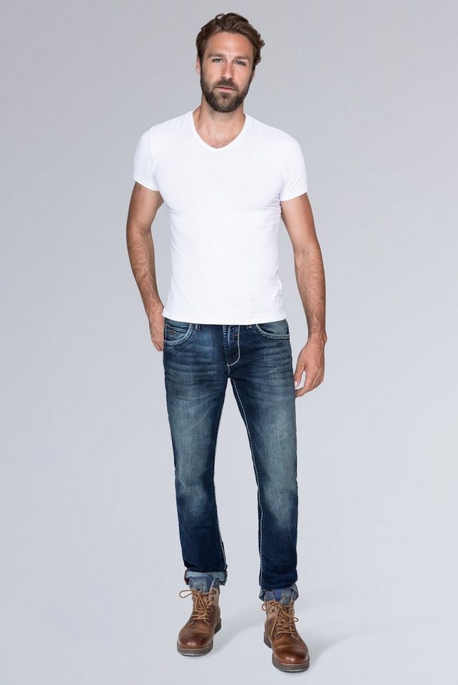 CAMP DAVID Regular-fit-Jeans mit Kontrast-Riegel – Bild 3 von 5