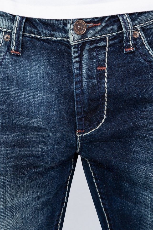 CAMP DAVID Regular-fit-Jeans mit Kontrast-Riegel – Bild 4 von 5
