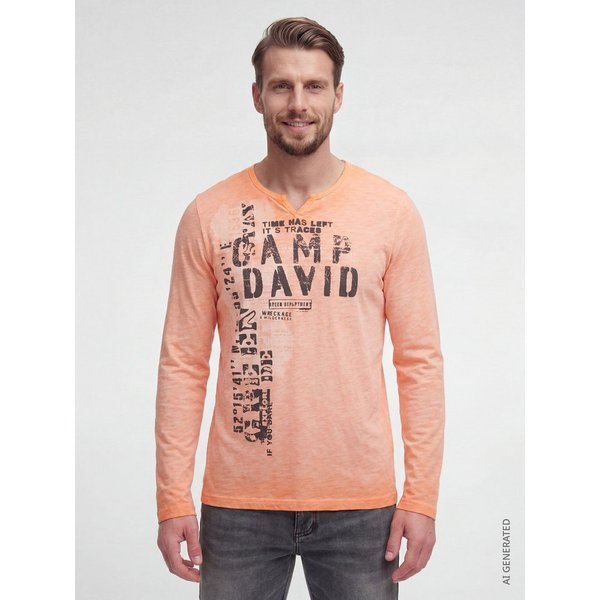 CAMP DAVID Rundhalsshirt aus Baumwolle