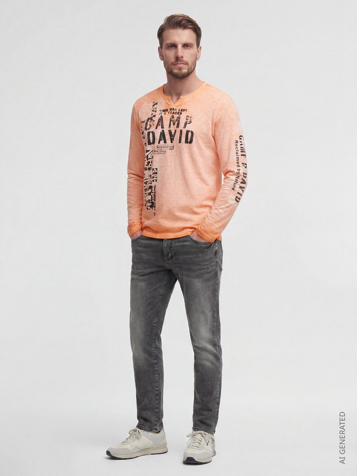 CAMP DAVID Rundhalsshirt aus Baumwolle – Bild 3 von 5