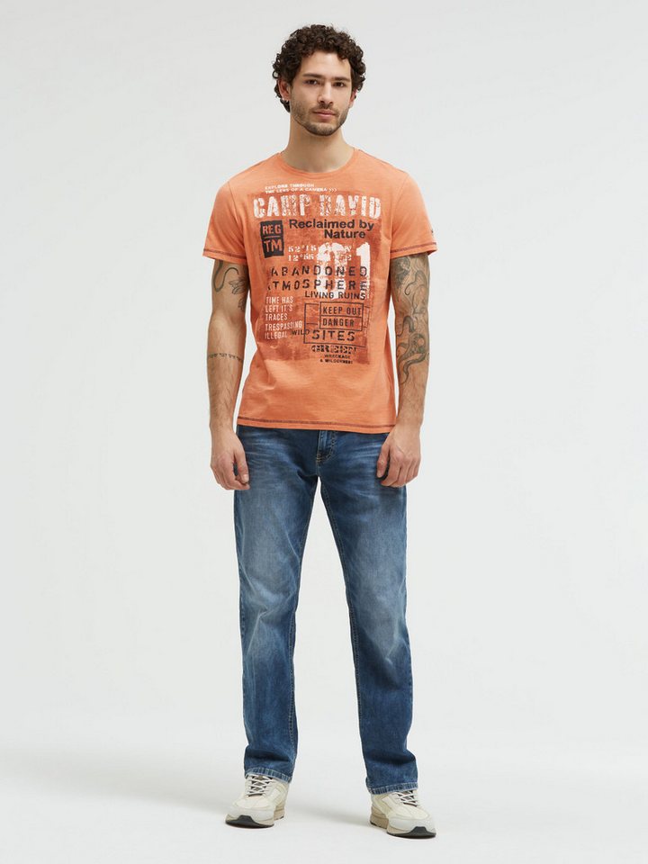 CAMP DAVID Rundhalsshirt aus Baumwolle – Bild 3 von 5