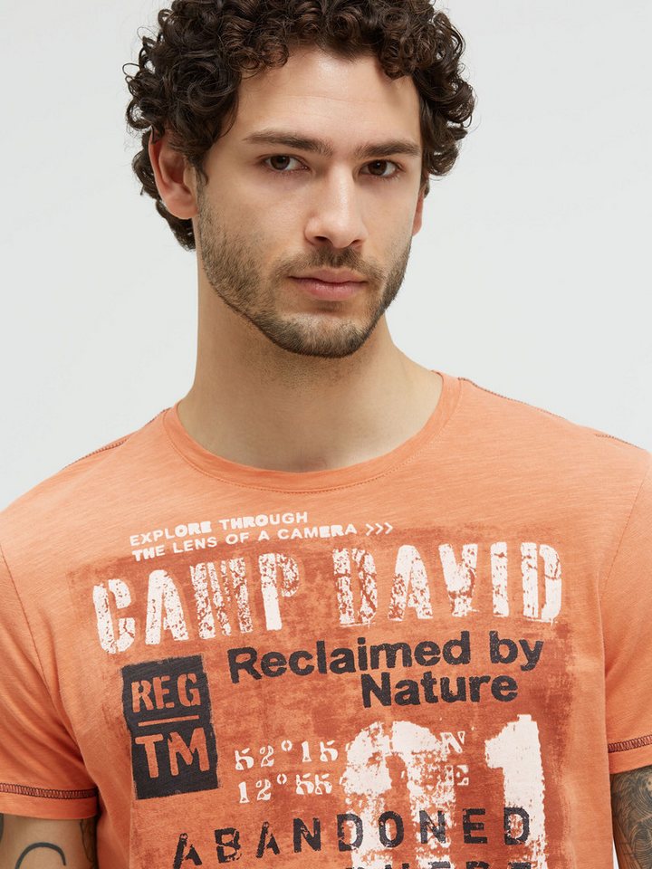 CAMP DAVID Rundhalsshirt aus Baumwolle – Bild 4 von 5