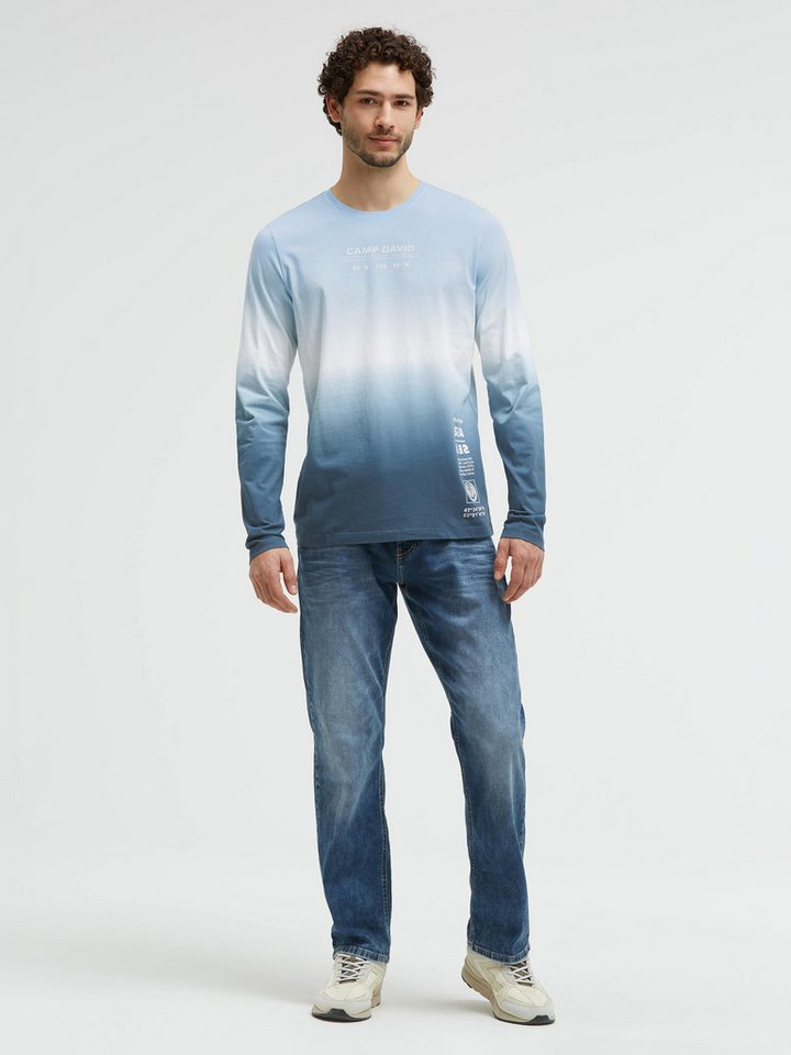 CAMP DAVID Rundhalsshirt mit Farbverlauf – Bild 3 von 5