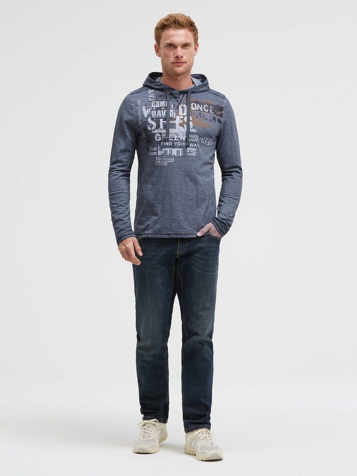 CAMP DAVID Rundhalsshirt mit Kapuze – Bild 3 von 5