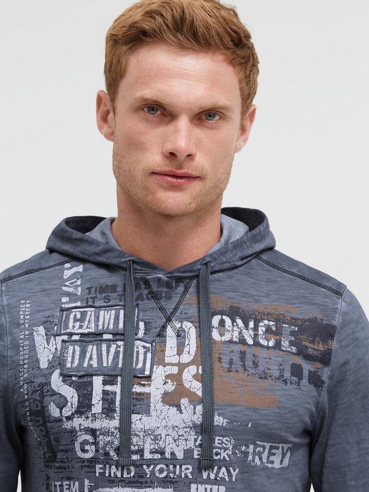 CAMP DAVID Rundhalsshirt mit Kapuze – Bild 4 von 5