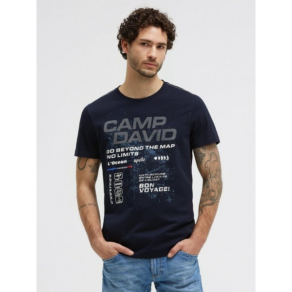 CAMP DAVID Rundhalsshirt mit Kontrastnähten