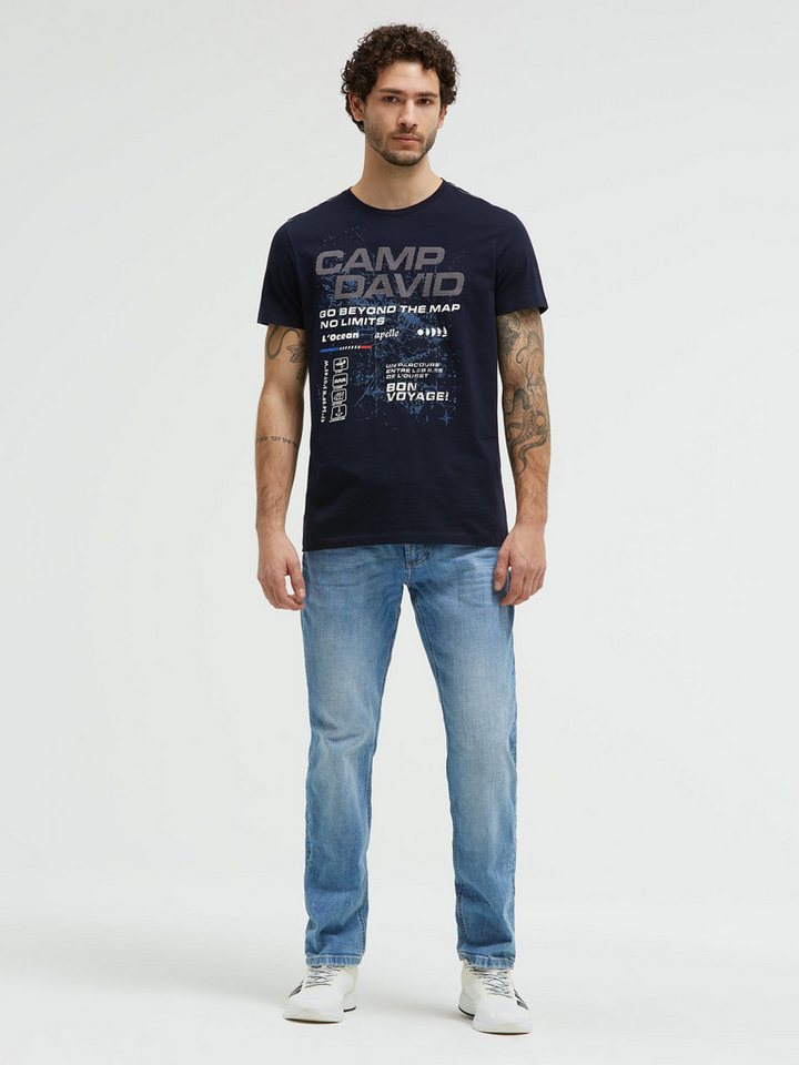 CAMP DAVID Rundhalsshirt mit Kontrastnähten – Bild 3 von 5
