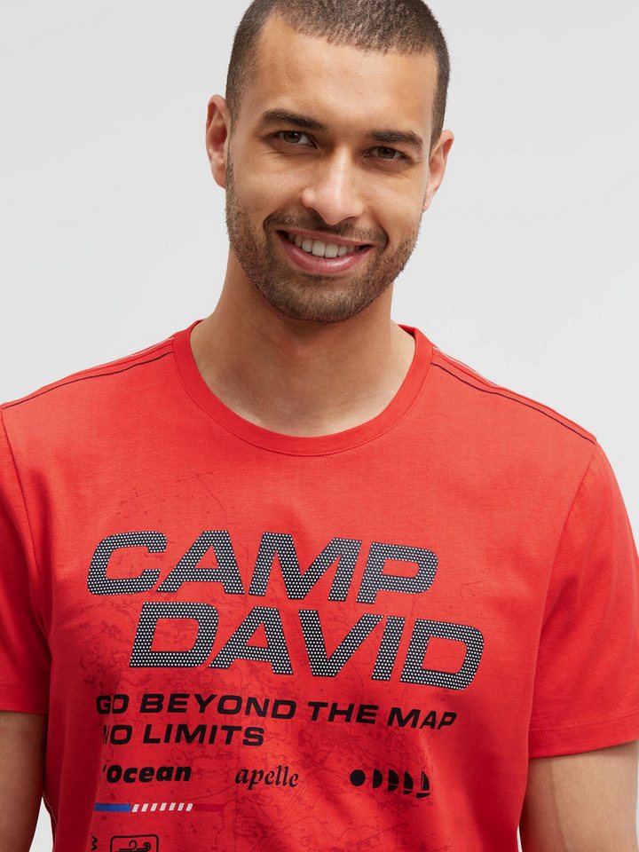 CAMP DAVID Rundhalsshirt mit Kontrastnähten – Bild 4 von 5