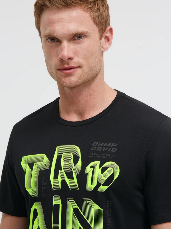CAMP DAVID Rundhalsshirt mit reflektierenden Details – Bild 4 von 5