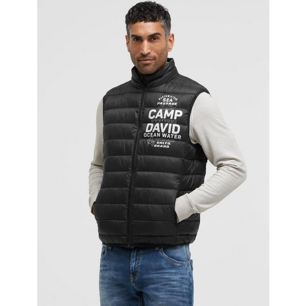 CAMP DAVID Steppweste mit Logoprint