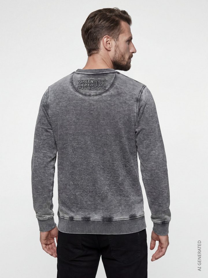 CAMP DAVID Sweater mit Ausbrenner-Effekten – Bild 5 von 5