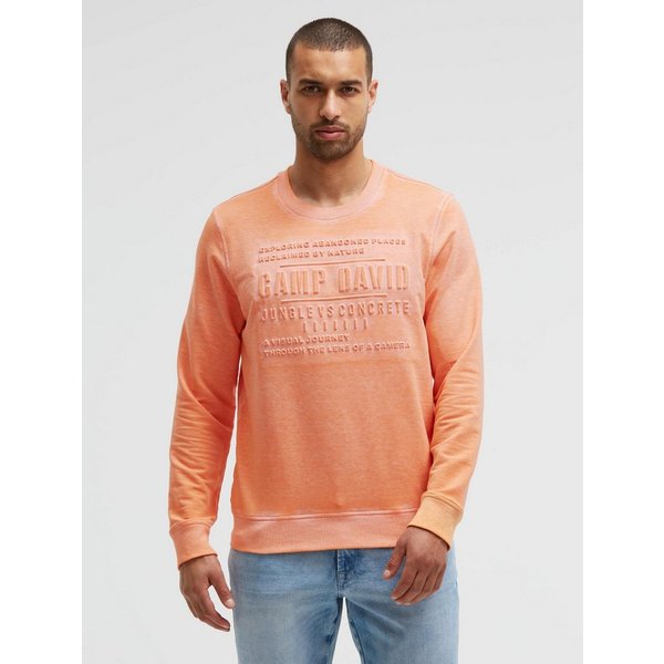 CAMP DAVID Sweater mit Ausbrenner-Effekten