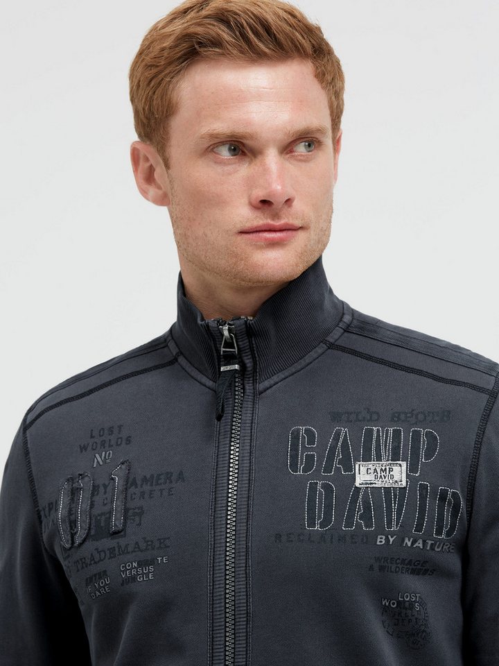 CAMP DAVID Sweatjacke mit Stehkragen – Bild 4 von 5