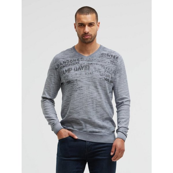 CAMP DAVID V-Ausschnitt-Pullover mit V-Ausschnitt