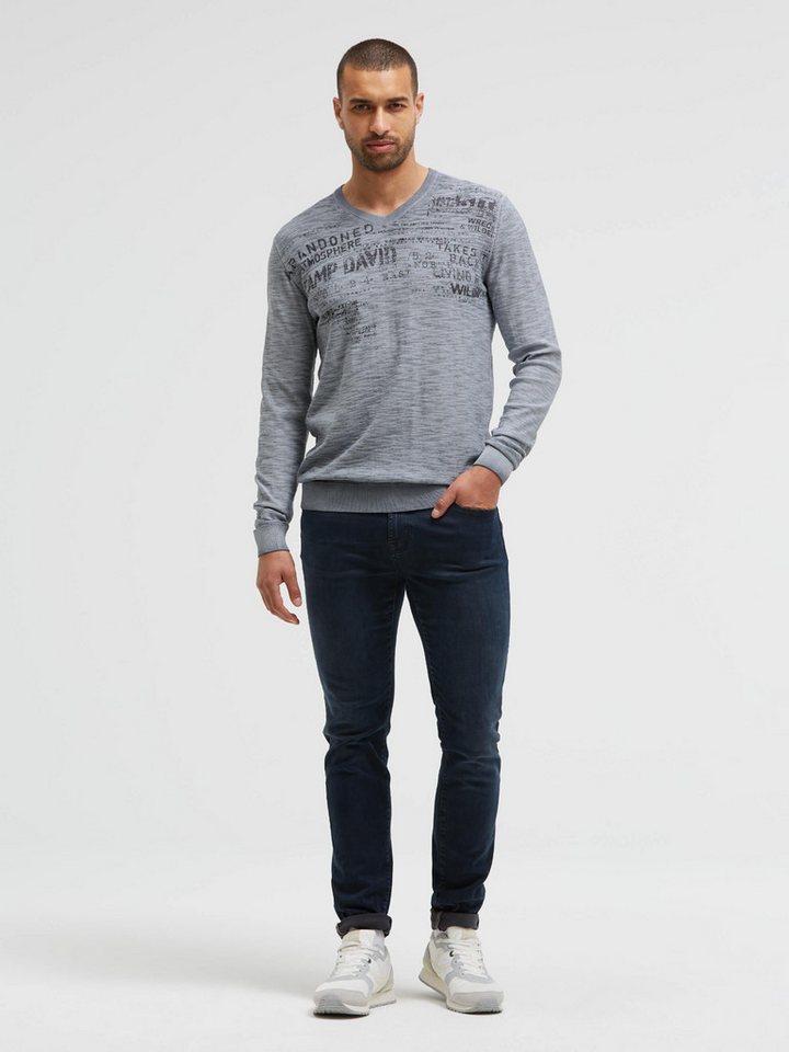CAMP DAVID V-Ausschnitt-Pullover mit V-Ausschnitt – Bild 3 von 5