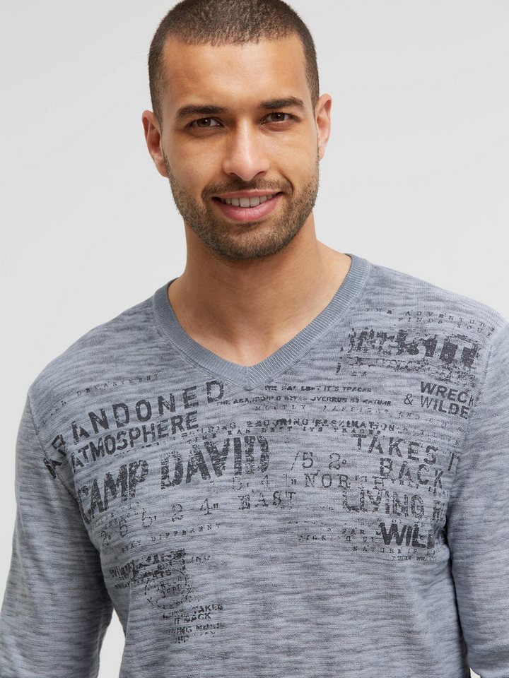 CAMP DAVID V-Ausschnitt-Pullover mit V-Ausschnitt – Bild 4 von 5