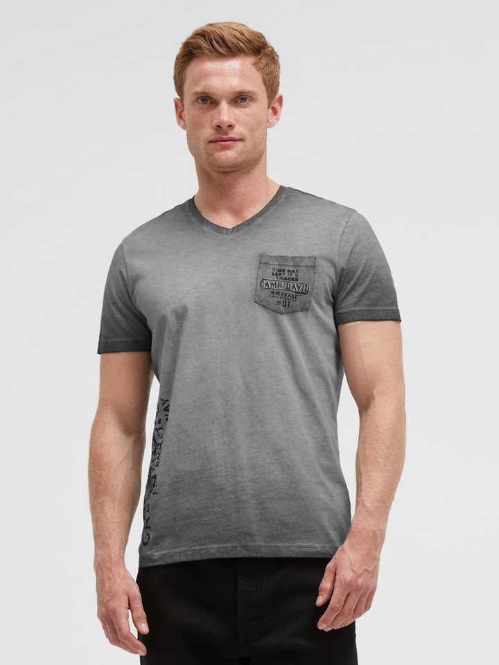 CAMP DAVID V-Shirt mit Brusttasche – Bild 3 von 5