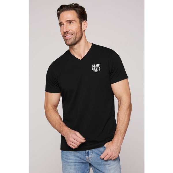CAMP DAVID V-Shirt mit Elasthan-Anteil