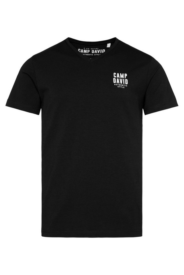 CAMP DAVID V-Shirt mit Elasthan-Anteil – Bild 2 von 5