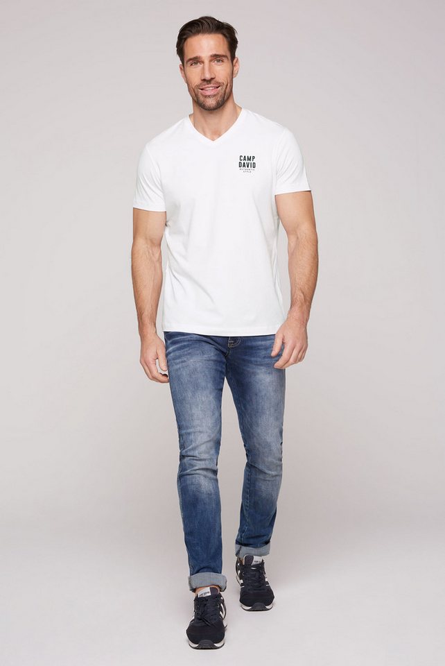 CAMP DAVID V-Shirt mit Elasthan-Anteil – Bild 3 von 5