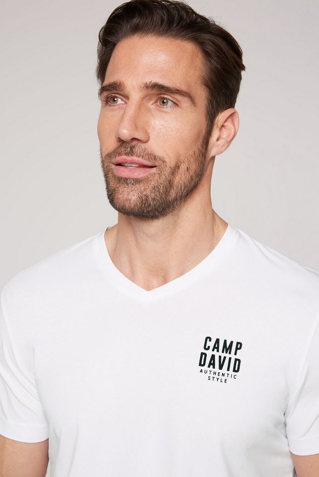 CAMP DAVID V-Shirt mit Elasthan-Anteil – Bild 4 von 5