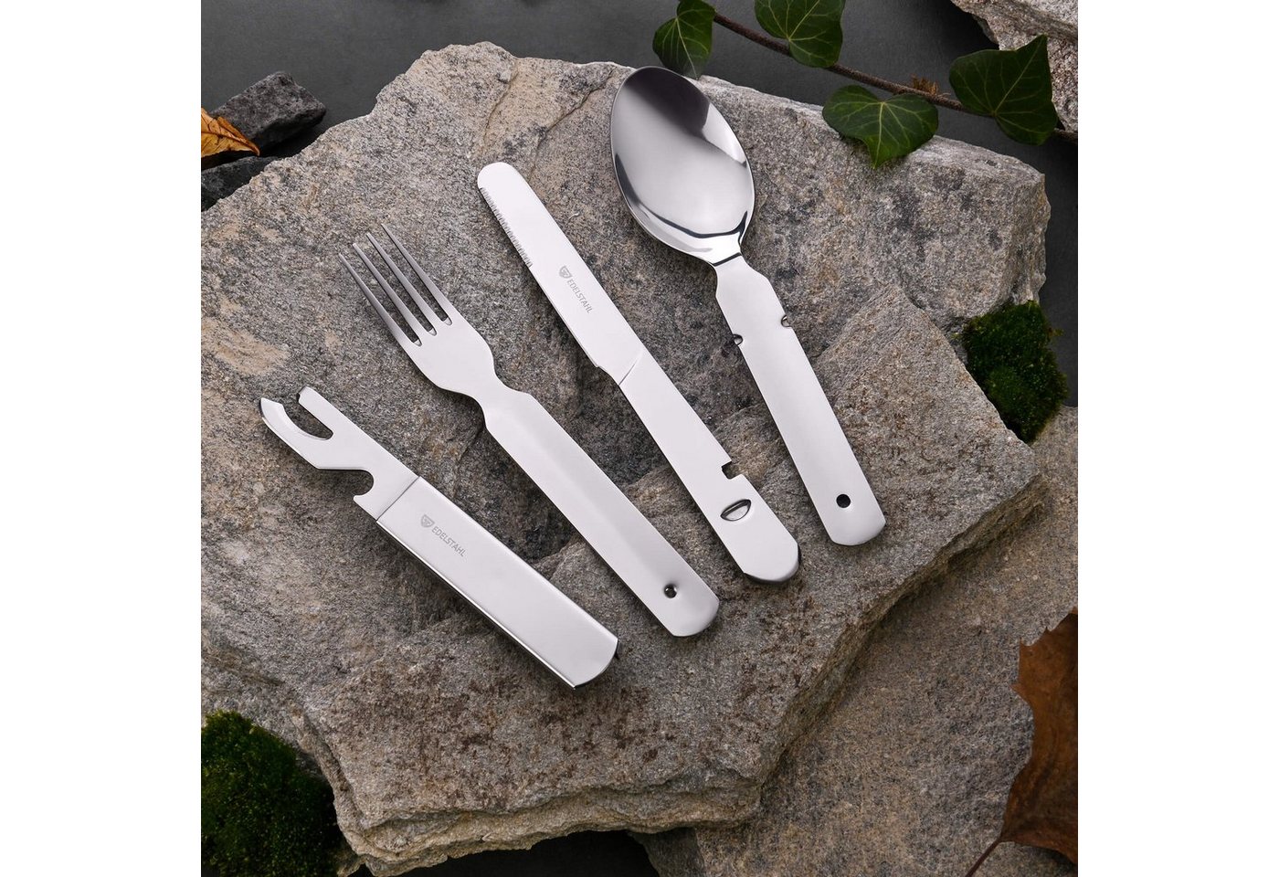 GRÄWE Campinglöffel GRÄWE Wanderbesteck / Campingbesteck 4-teilig – Bild 4 von 5