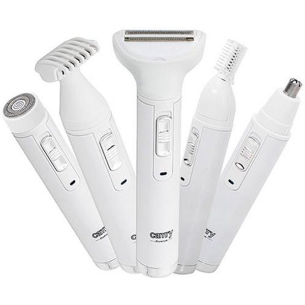 Camry Gesichtshaarrasierer CR 2935, Trimmer Herren Damen elektrisch Multifunktionsset weiß Rasierer Akku