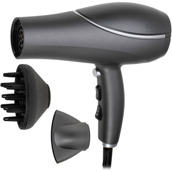 Camry Ionic-Haartrockner CR 2281 mit Ionenfunktion, 2 Gebläsestufen, 3 Temperaturstufen, 2200 W, Diffusor, Stylingdüse, Ionen-Haartrockner leicht stylish grau