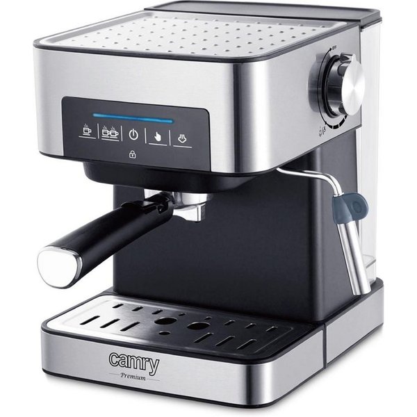 Camry Siebträgermaschine CR 4410, Stahlfilter, Espressomaschine, Cappuccino, Latte, Milchaufschäumer, Kaffeemaschine