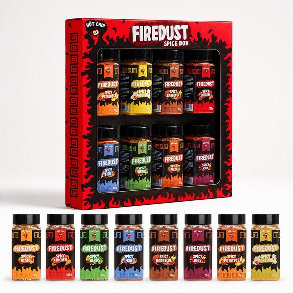 Candy & Bar Gewürz HOT-CHIP Firedust Gewürzset – 8 Sorten, 660 g