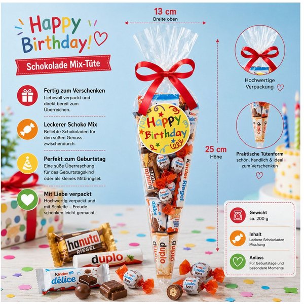 Candy & Bar Lebensmittel-Geschenkset Schokolade Mix Tüte – Fertiges Geschenk für viele Anlässe