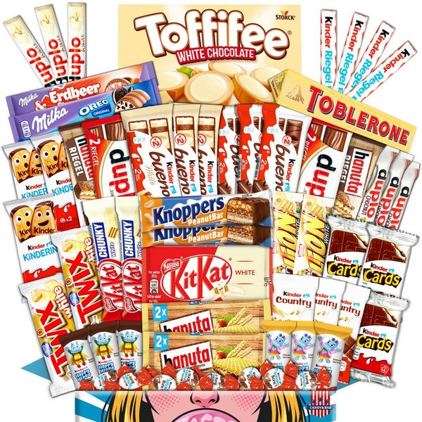 Candy & Bar Süßigkeit Mega XXL Schokobox, 50+ Riegel, Candy & Bar®, 1 x