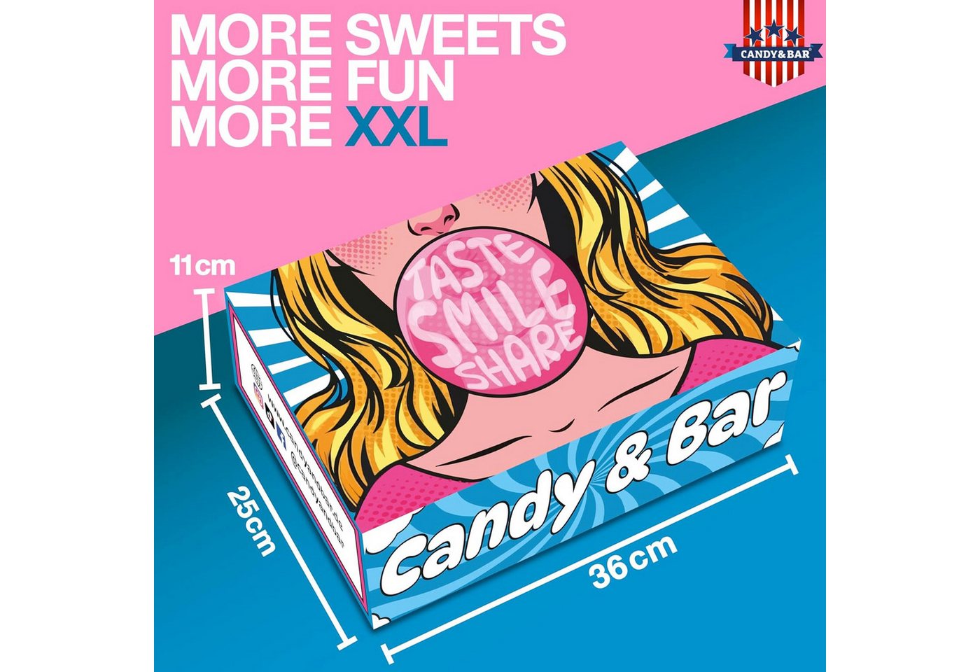 Candy & Bar Süßigkeit Mega XXL Schokobox, 50+ Riegel, Candy & Bar®, 1 x – Bild 3 von 5