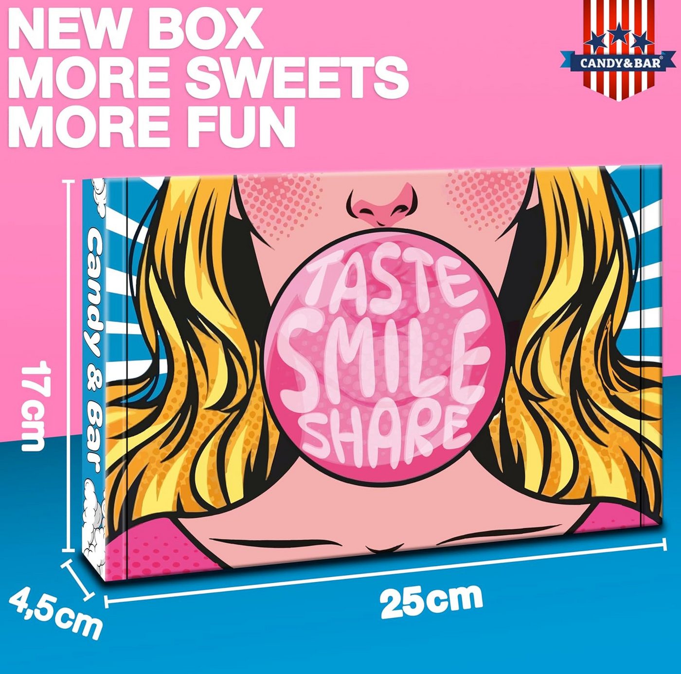 Candy & Bar Süßigkeit USA Candy Mix Geschenkbox, Amerikanische Süßigkeiten – Bild 3 von 5