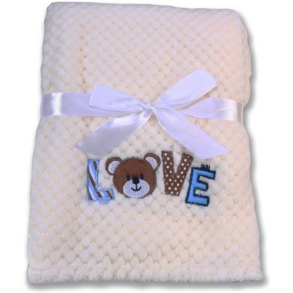 Babydecke Freya 80 x 110 cm, Cangaroo, Fleece, Polyester, Geschenkbox, bestickte Motive, Kinderwagen geeignet