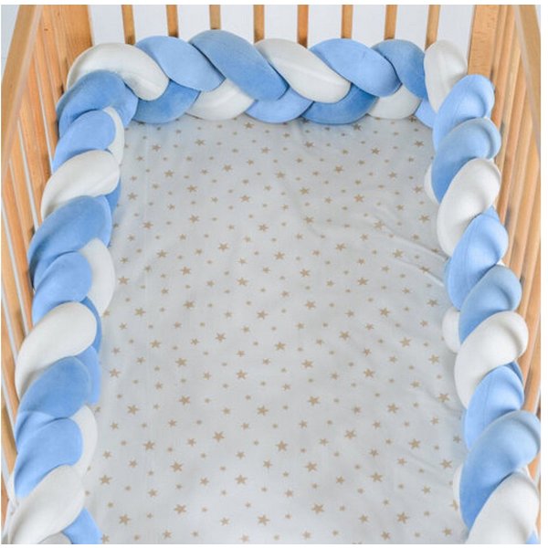 Cangaroo Bettnestchen Braidy 220 x 13 x 3,5 cm, geflochten, Bettumrandung, Polyester, ab Geburt, für Babybetten