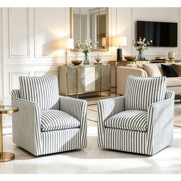 CANMOV Loungesofa Einzelsofa, 360 ° Drehbare Relaxsessel mit Rückenkissen und Sitzkissen, 2 Teile, Einzelsessel mit Zierkissen, am Boden drehbar
