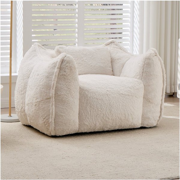 CANMOV Relaxsessel Sessel mit Hocker, Einzelsessel für Wohnzimmer (Relaxsessel mit Hocker), Kleiner Sessel mit einem kissen und ergonomischen Armlehnen