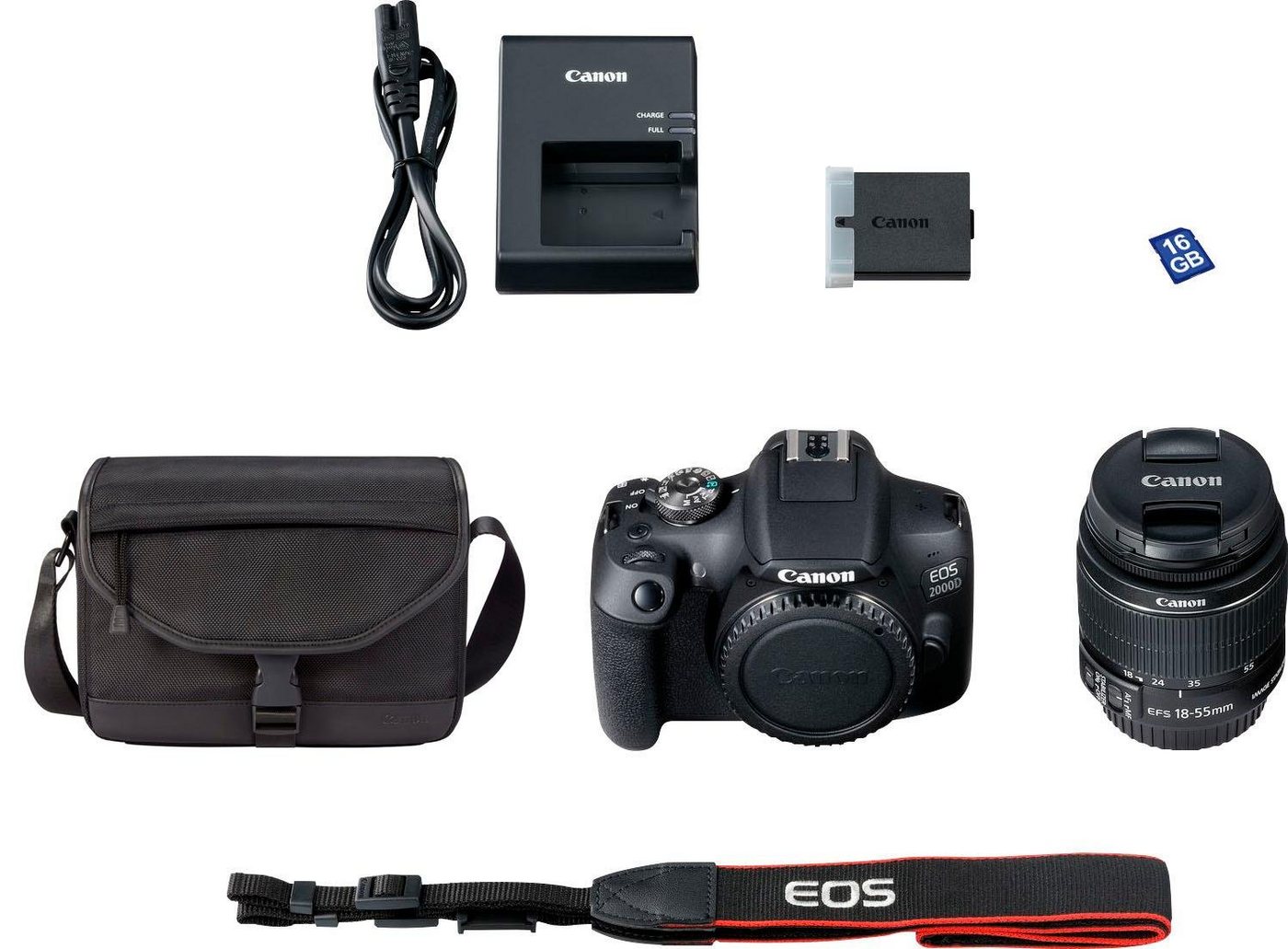 Canon EOS 2000D Kit Spiegelreflexkamera (EF-S 18-55 IS II, 24,1 MP, WLAN (Wi-Fi), NFC, inkl. EF-S 18-55 IS II Objektiv) – Bild 3 von 5
