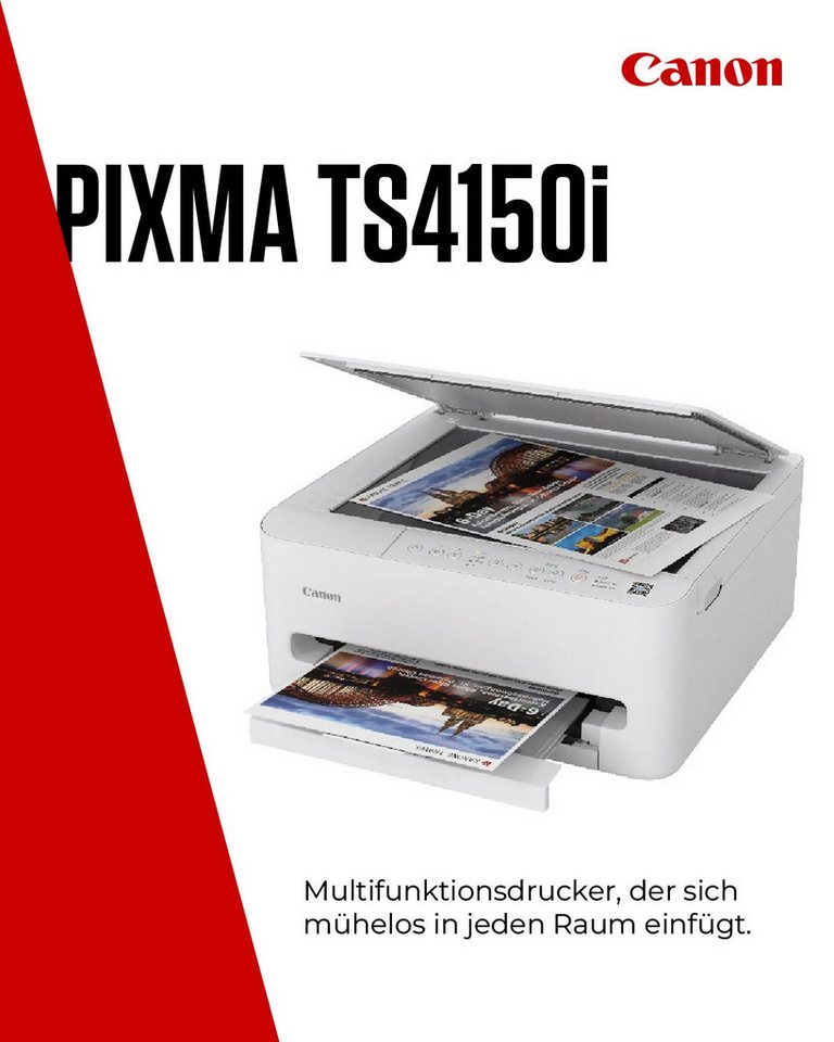 Canon PIXMA TS4150i Multifunktionsdrucker, (WLAN (Wi-Fi) – Bild 2 von 5